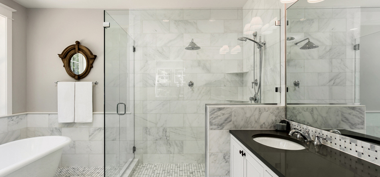 bathroom shower door installation in Ives Estates